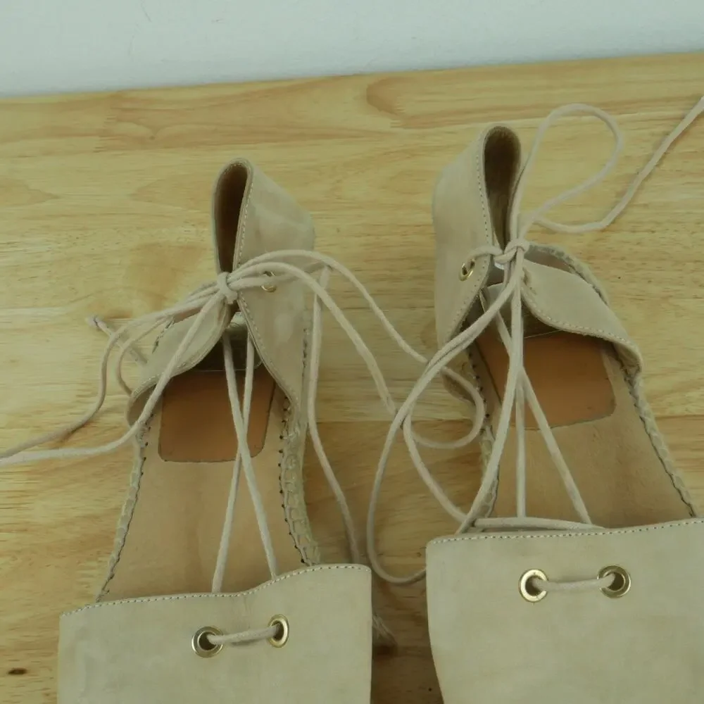 Kanna EU 41 US 10 Espadrilles Ankle Tie Sandals Preppy Coastal Resort Vacation